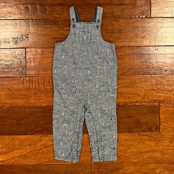 Janie and Jack Other - Linen Overalls, 18-24 months